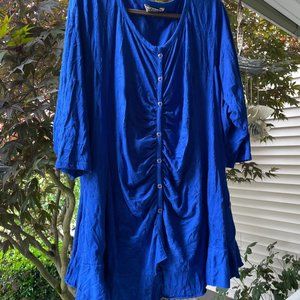 Classic Blue Joe Browns Ruffle Tunic Plus Size 26